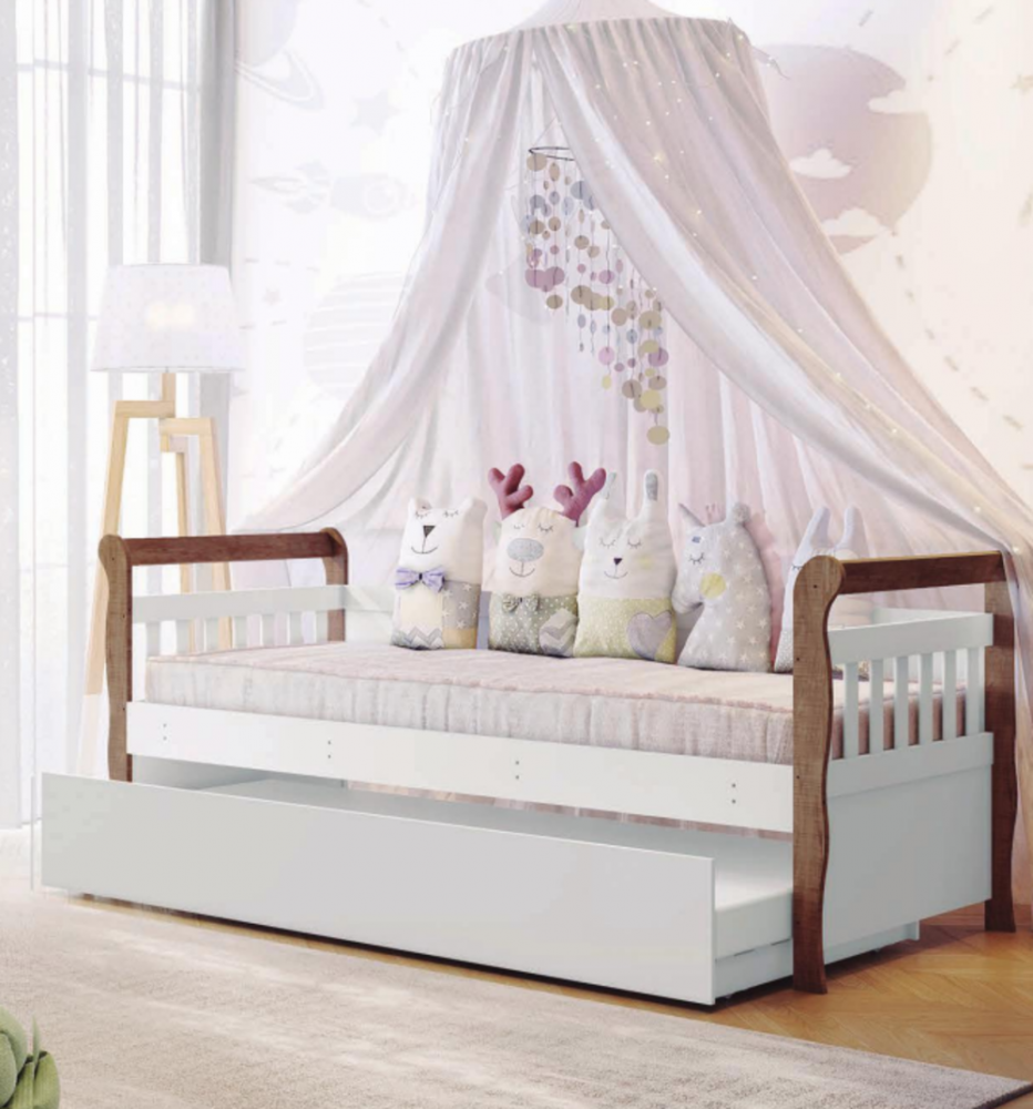 Cama Baba Majestosa branco amadeirado36